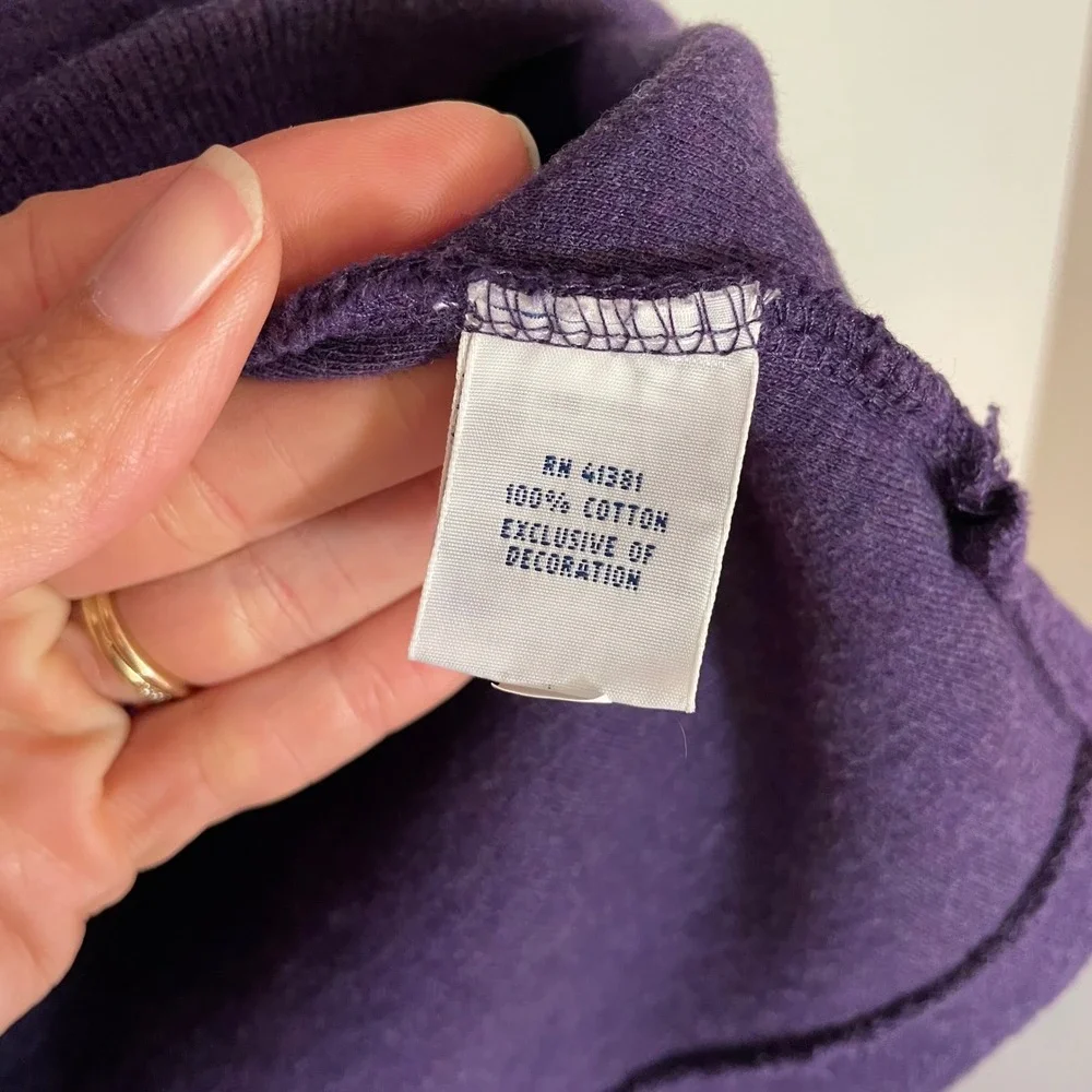 Polo Ralph Lauren Mens Purple Cotton Quarter Zip Pullover Sweater‎ Large Preppy